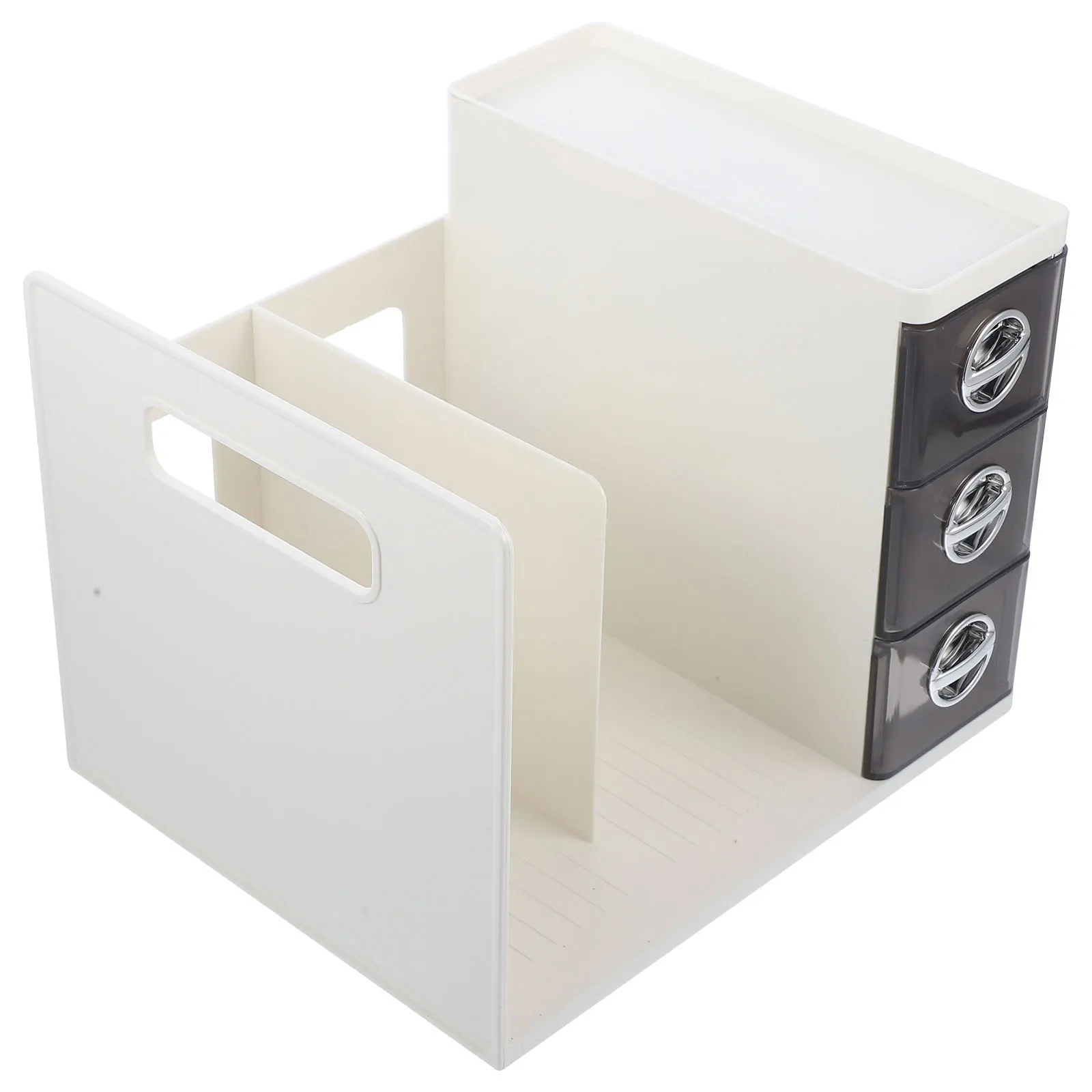 

Desktop Document Rack with Drawers Office File Organizer Box for Papers Letters Folders Small Space Saving Storage Stand Neat