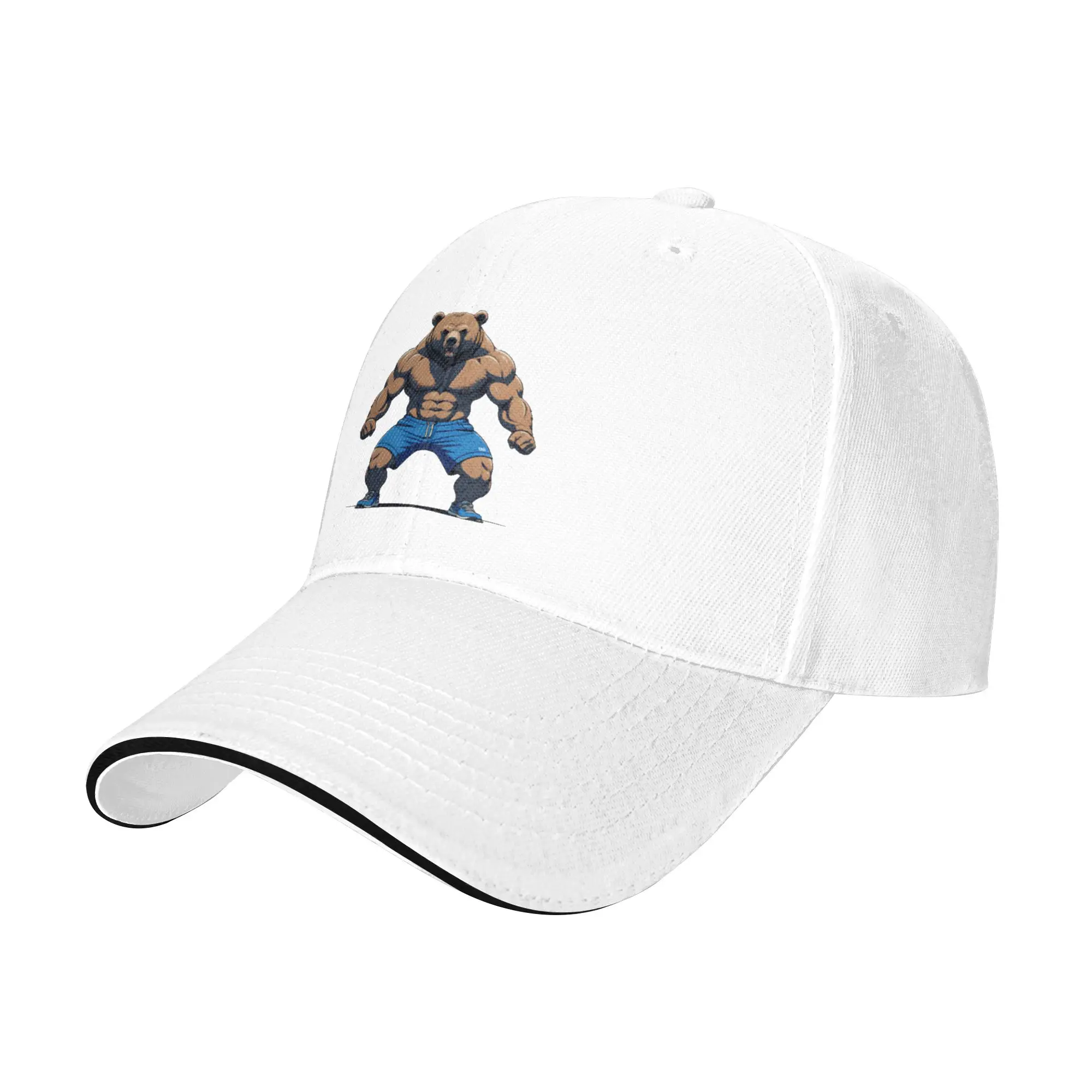 Mighty Workout Bear Gift For Children Men Women A Baseball Cap Hat