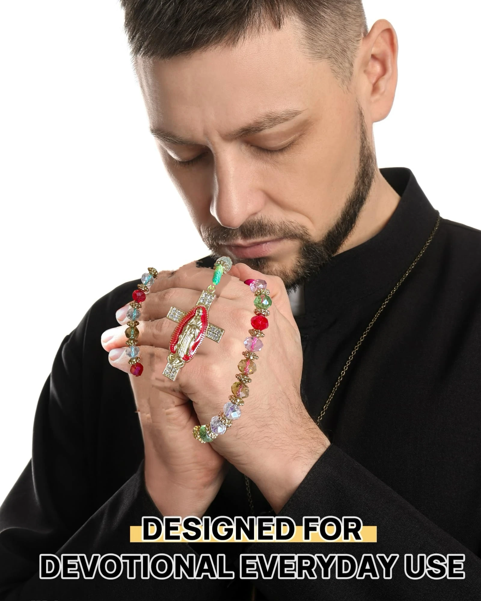 Mexican Virgin Mary Necklace Crucifix Cross Pendant Guadalupe Saint Benedict Medal Protection Blessing Charm Catholic San Benito