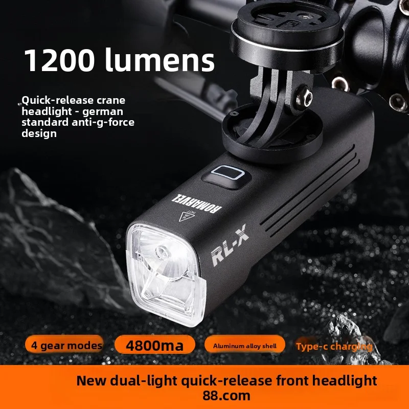 1200 Lumens Super Bright Bicycle Front Light, High Lumen Bike Headlight for Night Riding,Mountain Road Bike Cycling Safety Light