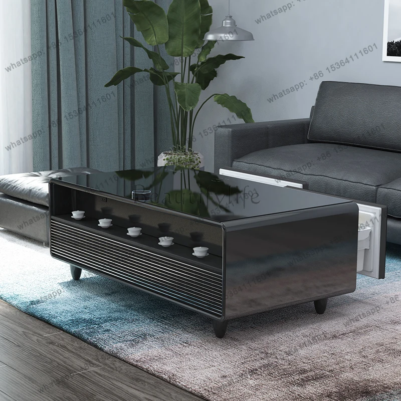 Modern Home Living Room Furniture Smart Coffee Table Side Table With Audio Player USB Charging Port