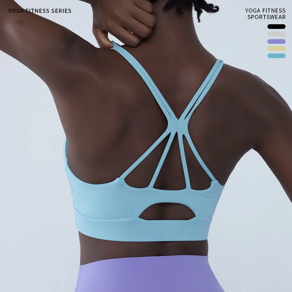 حمالات صدر رياضية مع منصات الصدر رياضة بيلاتيس اليوغا المحاصيل القمم اللياقة البدنية الملابس الداخلية النساء تجريب سترات سيدة قمصان للجري ملابس رياضية