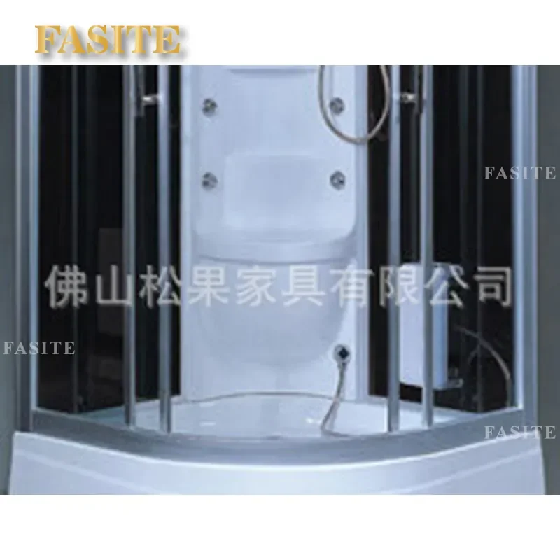 For 80x80cm 90x90cm Steam Sauna Room with Seat Back and Foot Massage Home Spa Shower Cabin