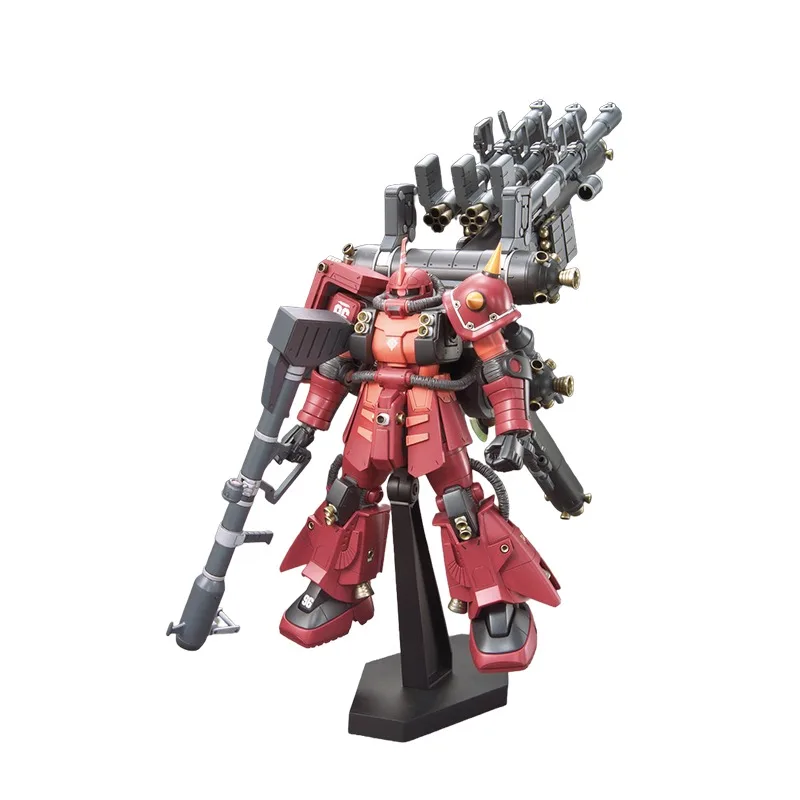متوفر في المخزون بانداي حقيقية HG 1:144 MS-06R ZAKU II نوع الحركة العالية Gundam أنيمي عمل الشكل التجمع نموذج اللعب الهدايا