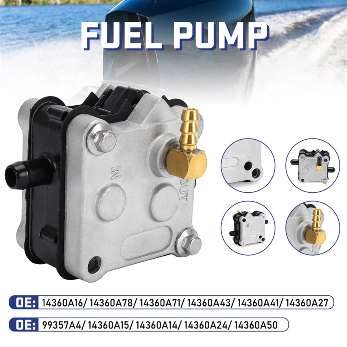 Fuel Pump for Mercury 35 50 60 115 225 HP Outboard 2 Stroke 30-300 HP14360A50 14360A41 14360A16 14360A71