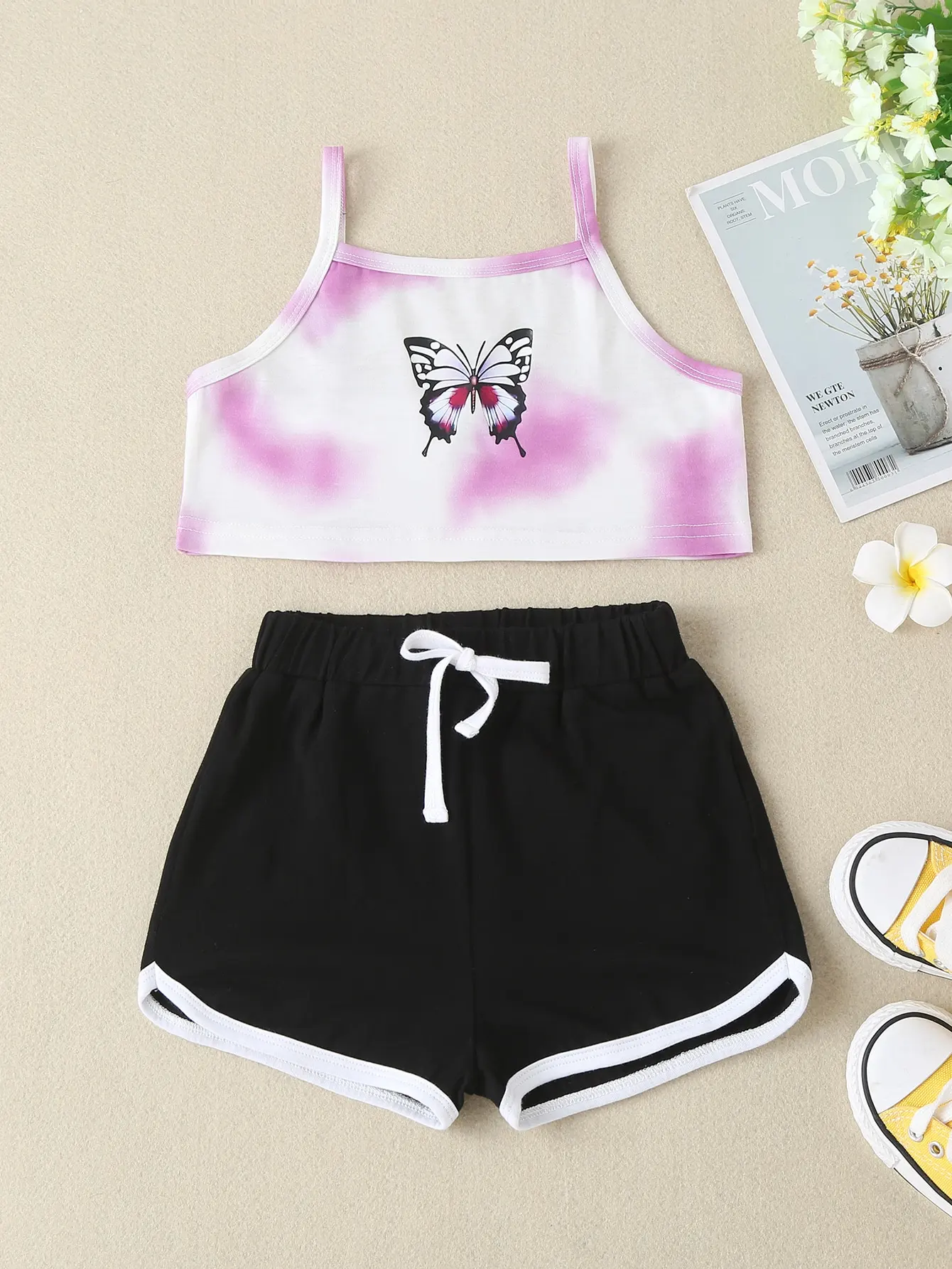 Butterfly Cami Top & Short Terno For Kids Girl 3-7 Years Old image 2