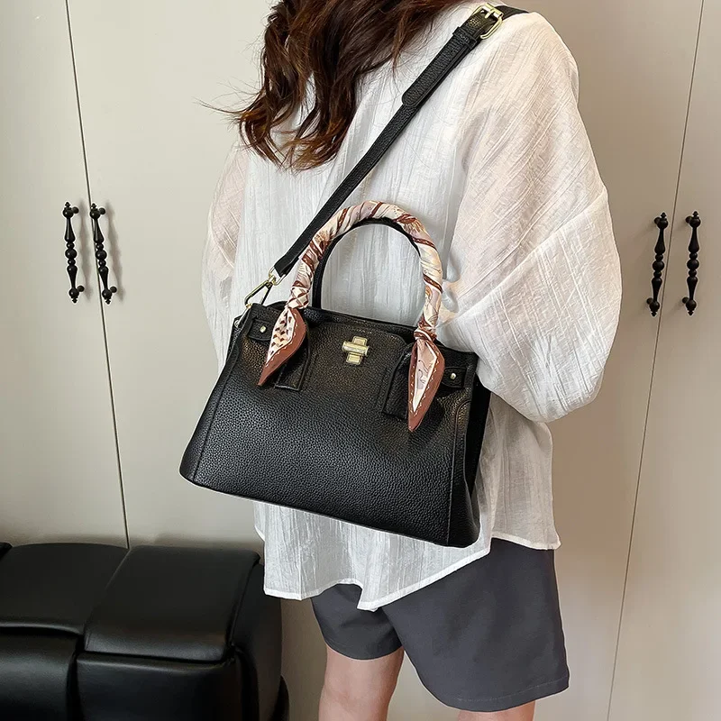 Borsa a tracolla da donna di grande capacità dal design di nicchia - Borsa a tracolla tote di fascia alta Borsa multistrato alla moda per lavoro/viaggio