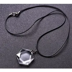 Natural Quartz Clear Crystal Star of David Carving Pendant Healing 1pcs