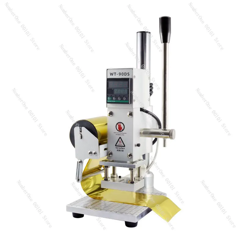 10x13cm, Gravador Manual de Couro a Quente, Máx. 350 ℃   Máquina de Embossagem de Papel PU PVC com Display Digital 220V/110V