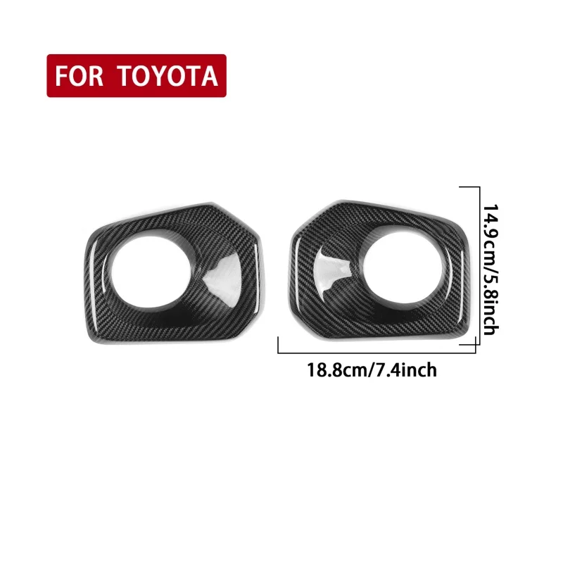 Car front bumper Carbon fiber fog lampshade Fog lamp frame cover For Toyota Tacoma 2016-2020