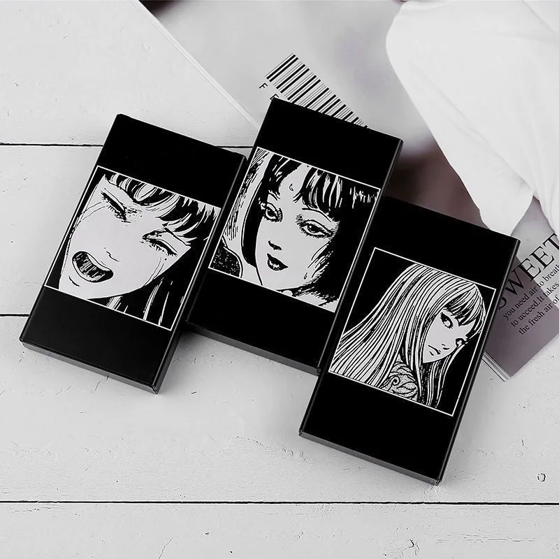 Anime Junji Ito Tomie Cigarette Case Kawaii Cartoon Dark Wind Vortex Terror Metal Waterproof Couple Cigarette Box Halloween Gift