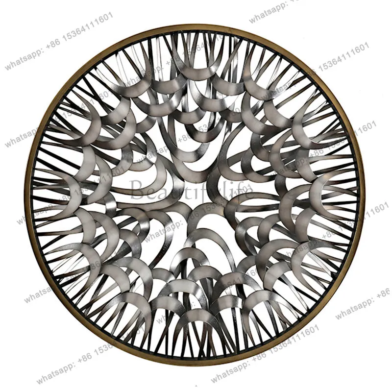 American creative metal wrought iron wall decoration pendant living room background wall entrance decorative art wall decoration