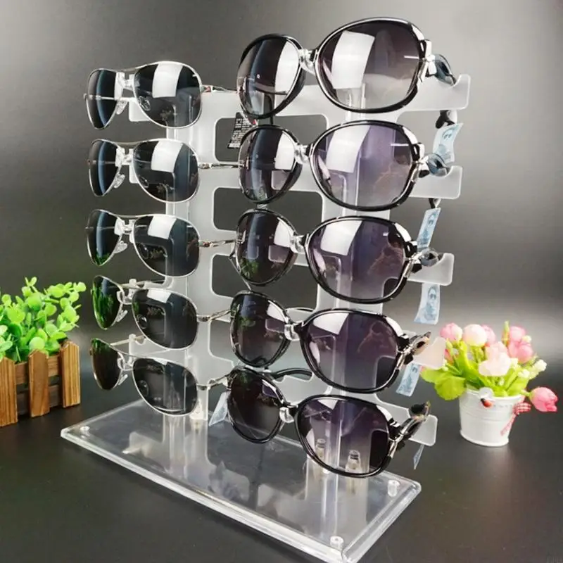 10 Pairs Sun Glasses Display Stand Rack Storage Holder Frame Display Stand Eyeglass Collections for Home or Store