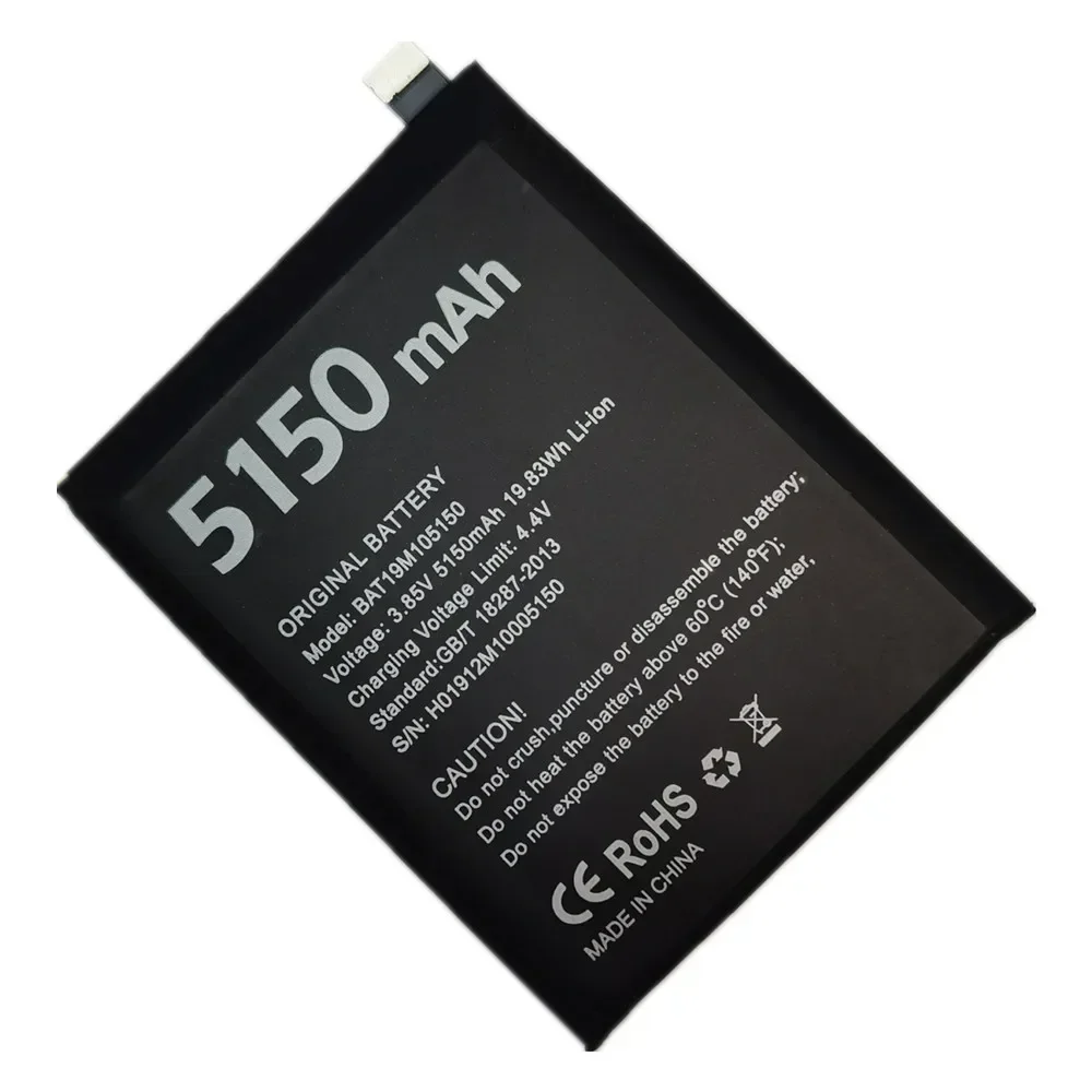 New S95Pro Original Battery BAT19M105150 For DOOGEE S95 / S95 Pro Phone Bateria Batteries 5150mAh