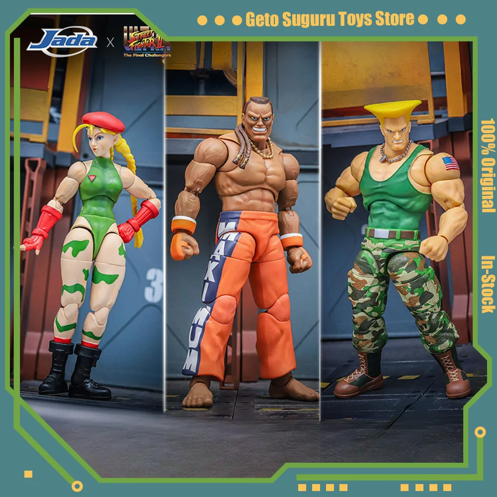

In Stock Original Jada Street Fighter 6 Anime Figure 15cm Cammy White Guile Dee Jay Action Figure Model Game Collection Toy Gift