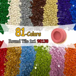 Flat Tile 1x1 Round 81Colors 98138 Pixel Art Remix Building Block Toy Mosaic Drawing for Artist Professional Player 100pcs/LOT