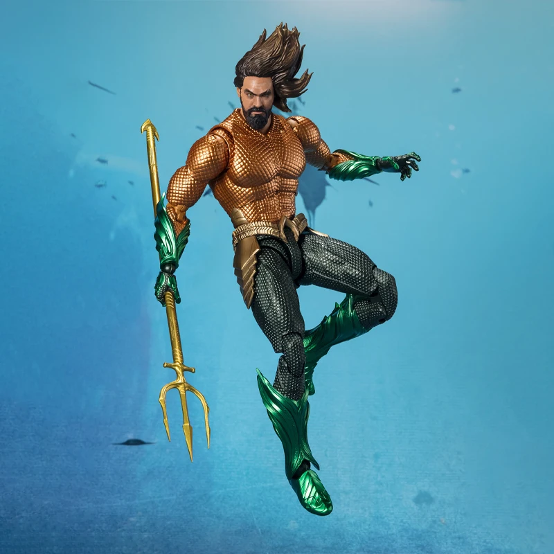 Bandai Original Genuine Figure Aquaman and the Lost Kingdom Model Kit SHF Aquaman Collection Model Action Figure for Boys Toys
