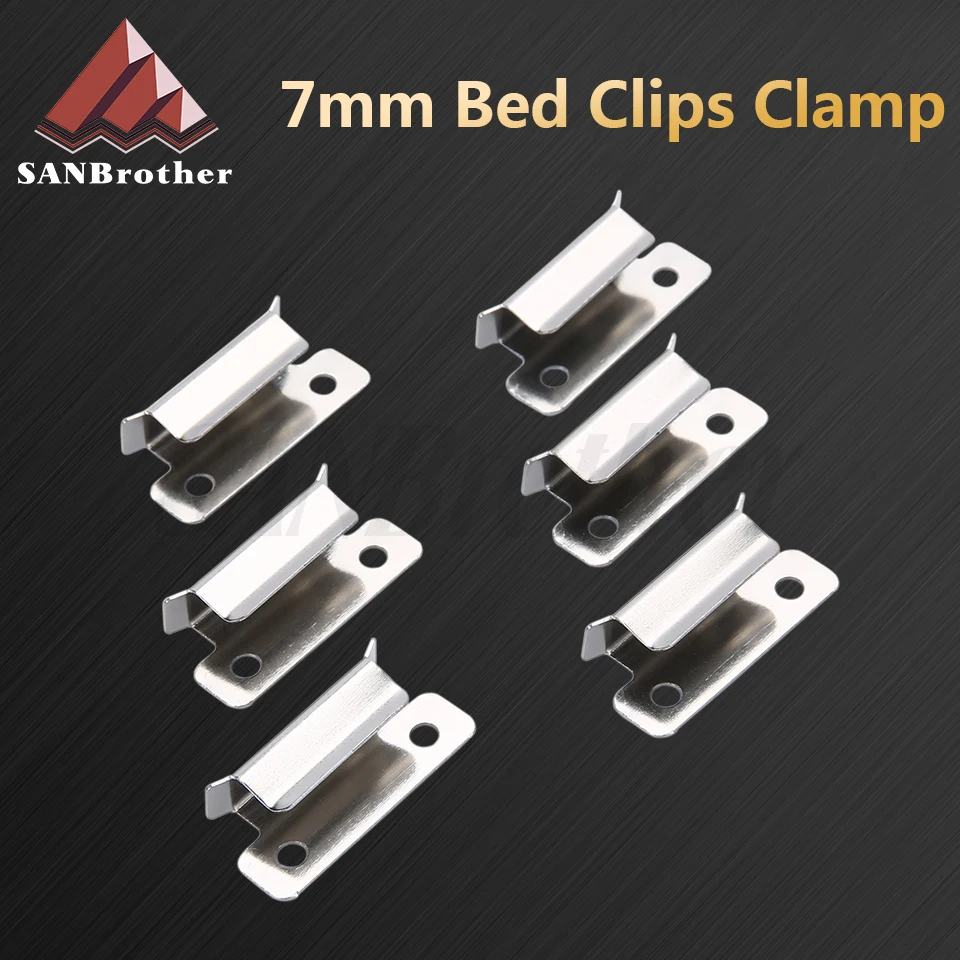 

4PCS Original Ender 3 Pro Bed Clips Clamp 7mm for Creality Ender 3 V2 Ender 3S CR-10S 3D Printer Heated Bed Glass Bed Platform