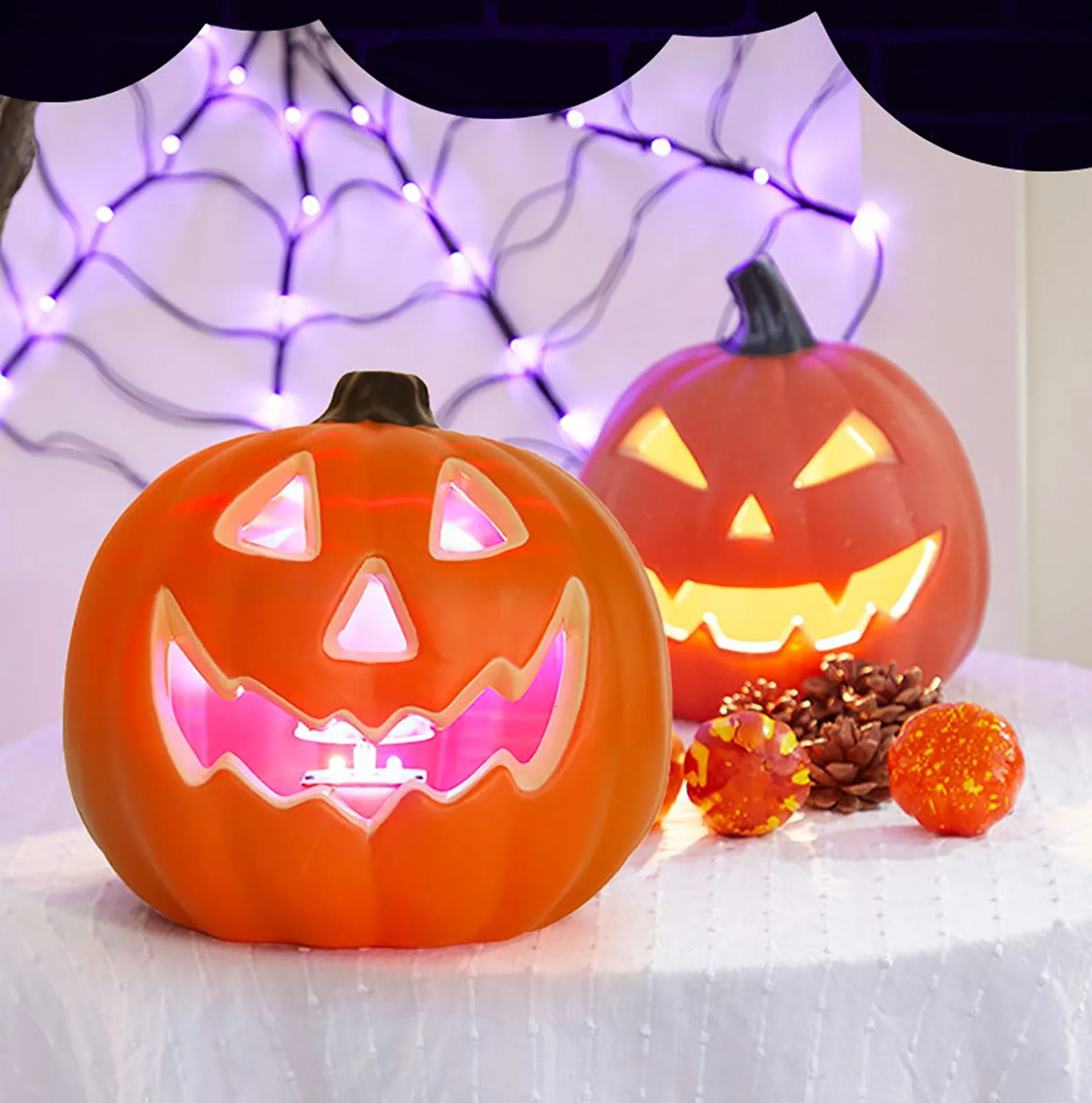 

New Funny Household Halloween Party Decorations Indoor Halloween Pumpkin Lantern Scene Layout Decoration Props and Ornaments