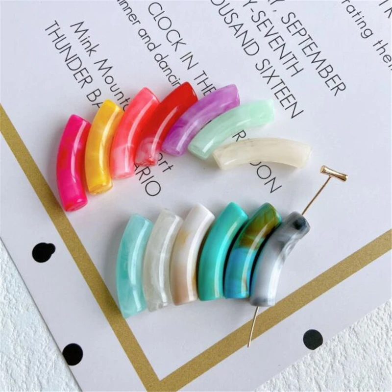 10pcs/lot new resin acrylic elbow beads charm connectors for diy earrings bracelet hair jewelry making accessories material