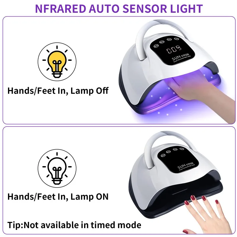 SUN X11/19 MAX UV LED Nail Drying Lamp 320W Professional UV Nail Dryer Light for Gel Nails 72 Beads Fast Curing Gel Polish Lamp