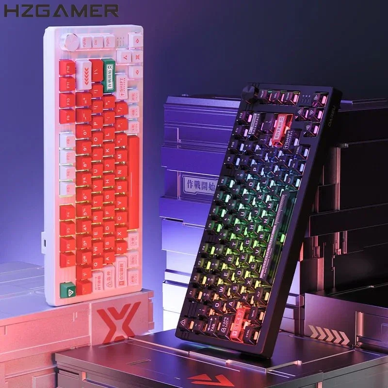 HZGAMER EK75 Wooting Keyboard Magnetic Switch Keyboard Multifunctional Knob Quick Trigger RGB Gaming Mechanical Keyboard