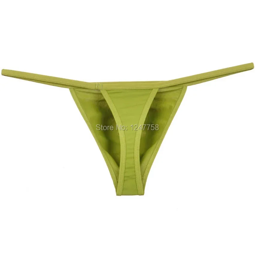 Men Sexy Hip T-back 4 Way Stretch Fabric Thong Underwear Micro Cut G-String