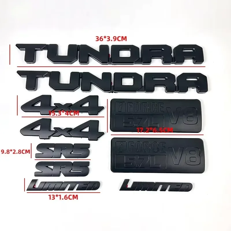 Matte Black Overlay Car Sticker for Toyota TUNDRA Pickup 4X4 SR5 V8 Modified Limited Edition Logo CoverRTAAE