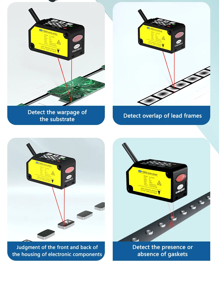 FSD22Square Shape Series High-Precision Analogue Height Thickness laser Displacement Sensors Measuring Sensor Switch Micro laser – Detail 11