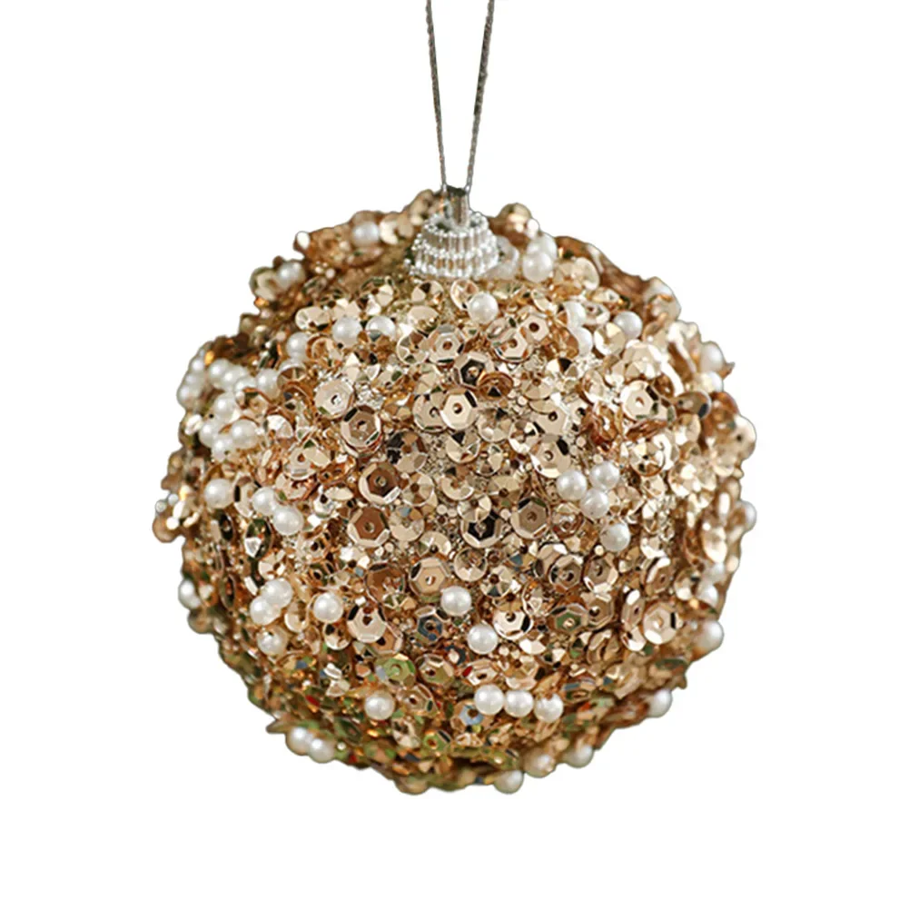 1pc 8cm glitter bola de natal ornamentos para decoração da árvore de natal bolas penduradas enfeites de bola de natal feriado sazonal deco