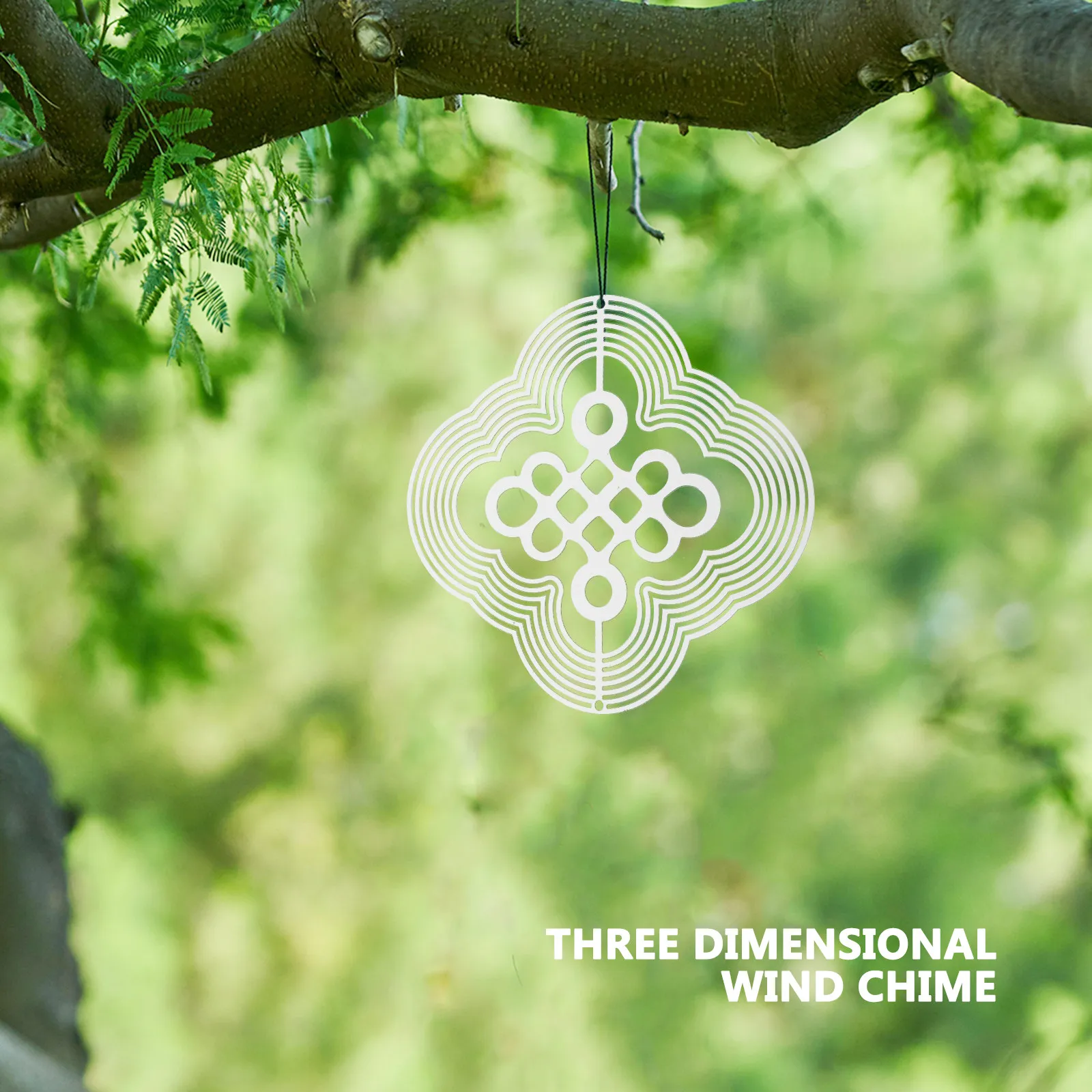Hanging Wind Spinner Stainless Steel Outdoor Garden Decor Touch of Installation Hanging Wind Spinner
