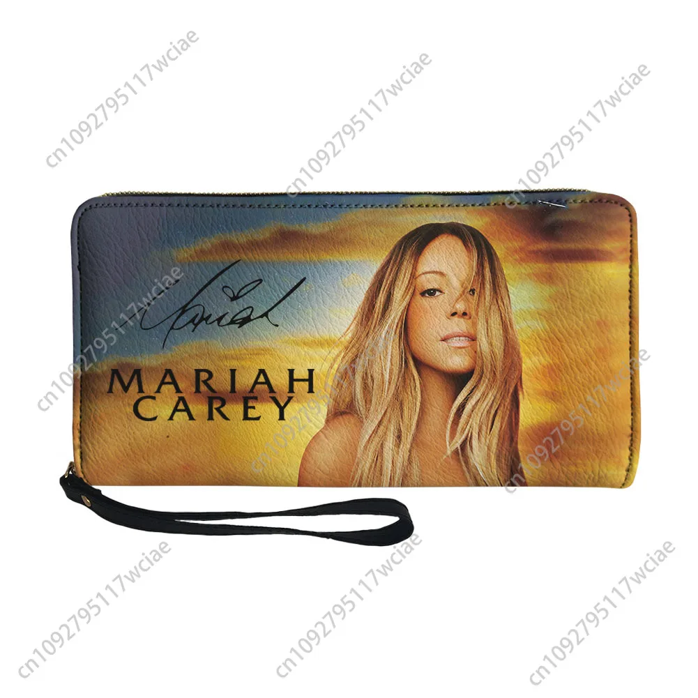 

Mariah Carey Custom Wallet Purse Hip hop Singer Mens Womens Zipper Long Wallets Double Print Portable Wallet Gift Bag