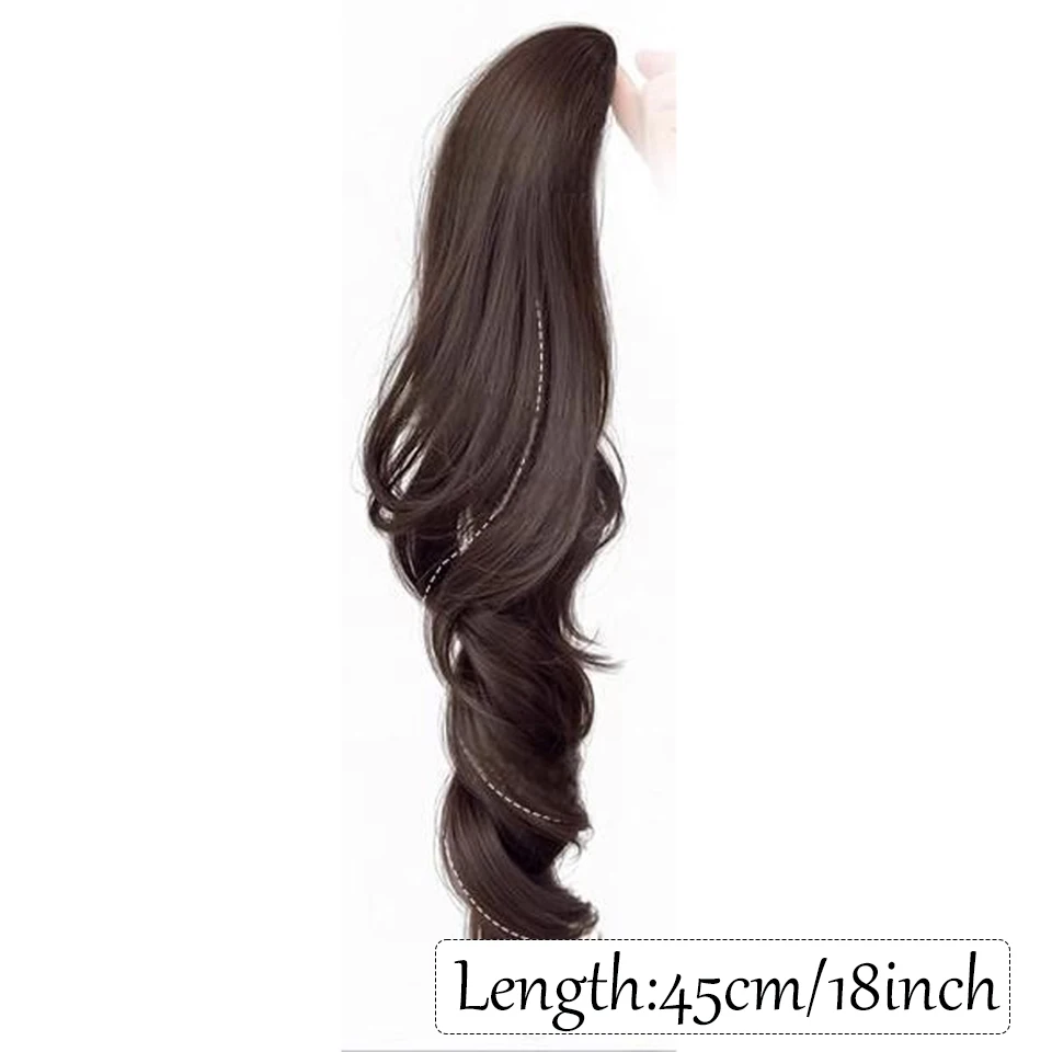 Curly Clip In Hair Ponytail Extensions Synthetic Wig Hairpiece with Crab Hair Clip for Women Halloween Christmas Party Cosplay view 5