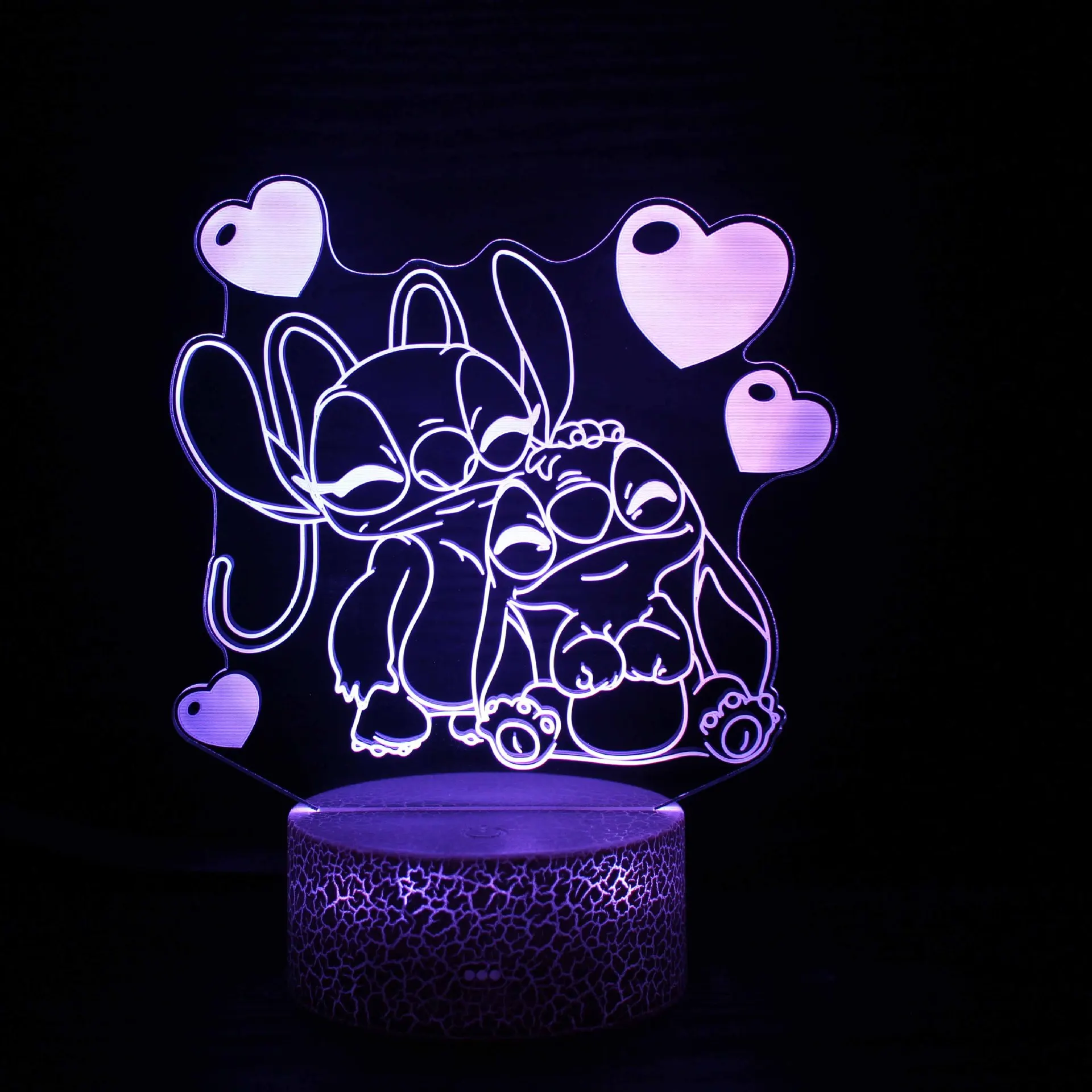 

Anime Stitch Remote Control and Smart Touch Night Light Acrylic Embossed Light Memorial Day Creative Gift Lamps and Lanterns