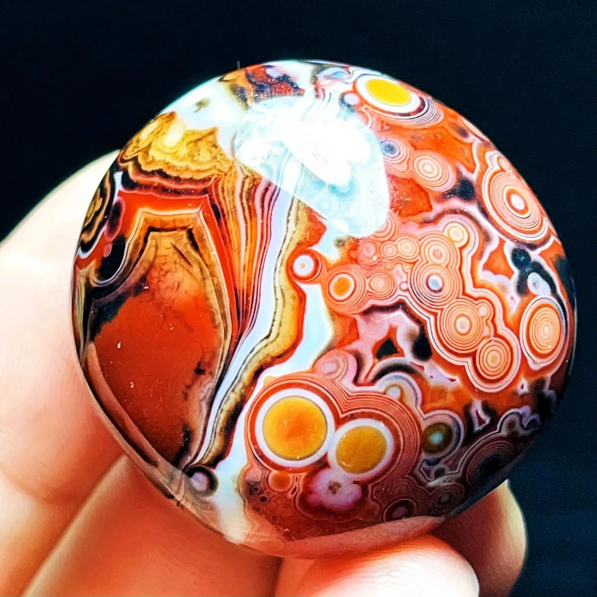 Natural Banded Agate Jade Tone, Polished Tumbled, Multi Color, Wire Wrapping, Crystal Collection, Table Display, Desk Decor