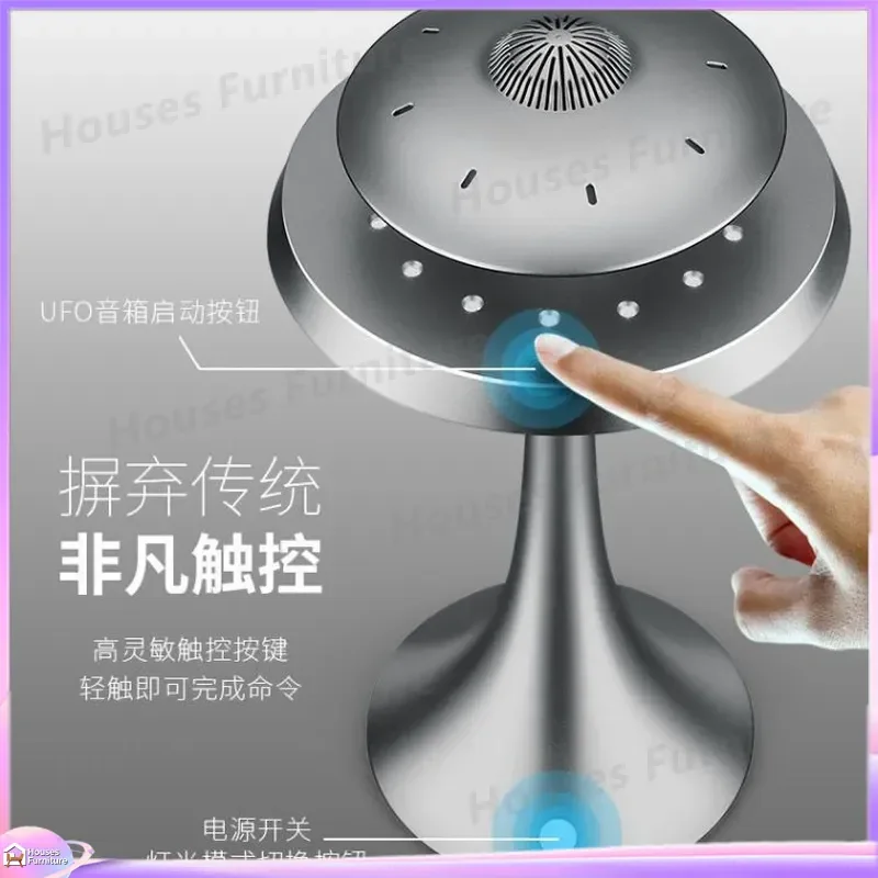 Maglev Floating Bluetooth Speaker Wireless UFO Design Creative Levitating Audio System RGB Night Light Portable Mini Bass