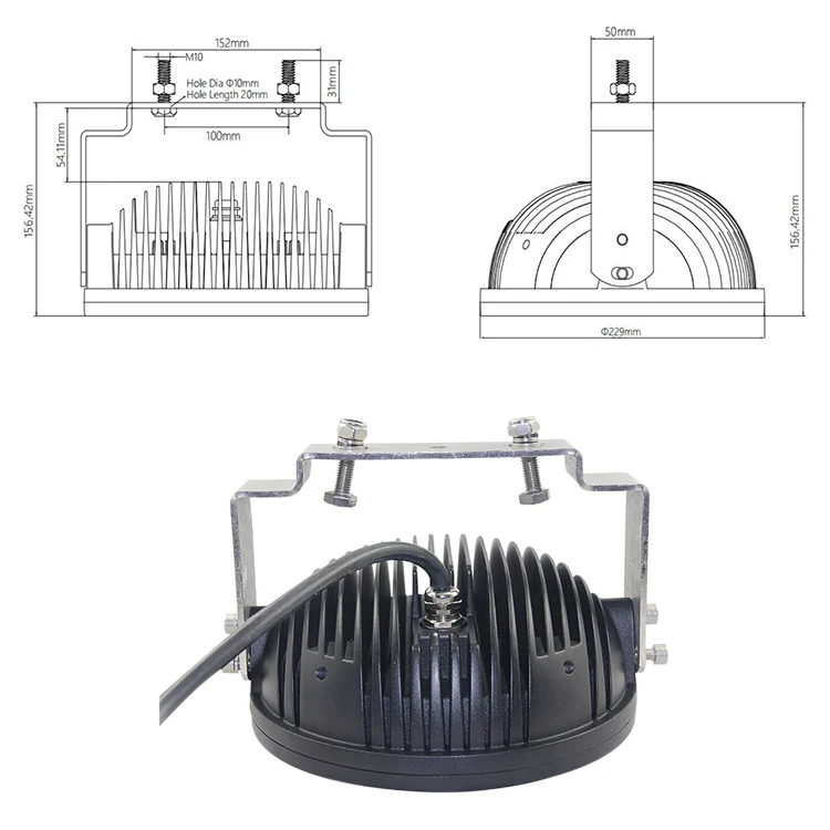 Crane Walkway LED Strip Lighting System for Overhead Bridge Visibility Enhancement in Workshops 72W 120W