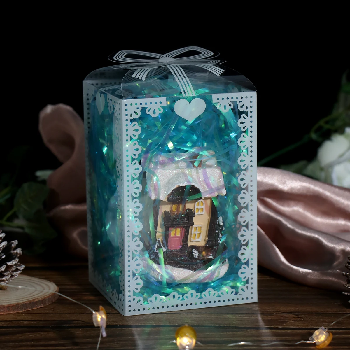 10 قطعة صندوق شفاف بولي كلوريد الفينيل عيد ميلاد الزفاف عيد الحب لصالح صندوق كعكة التعبئة والتغليف الشوكولاته الحلوى دراجي حفلة الحدث هدية