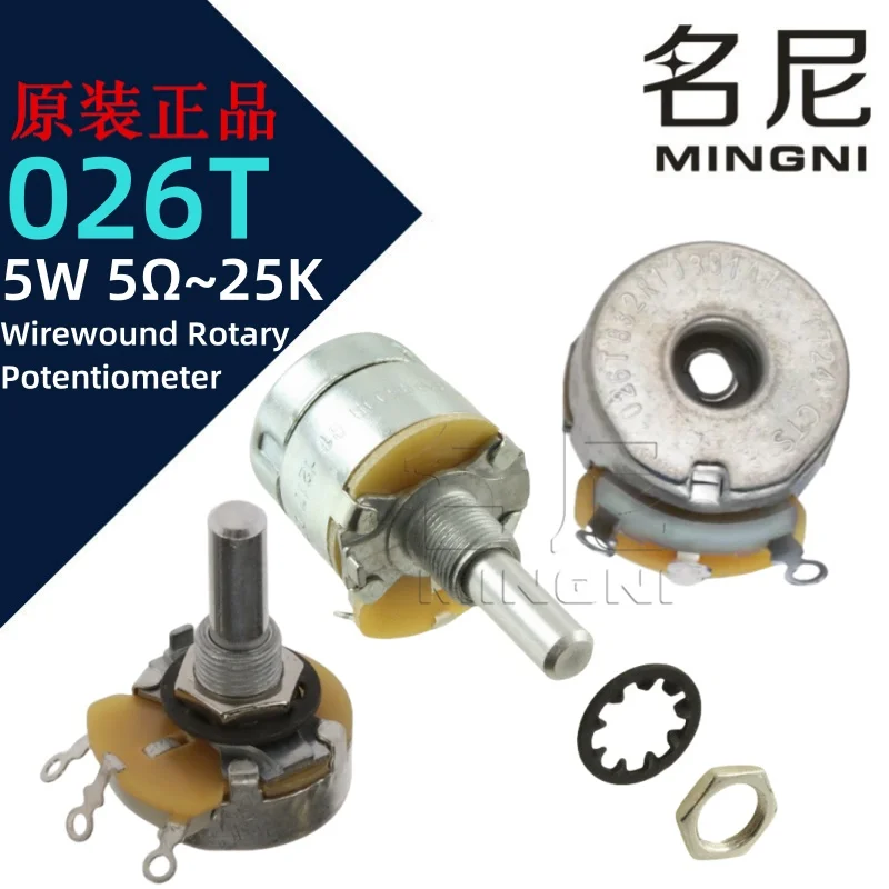 New Original CTS 026TB32R103B1A1 026TB32R103B1B1 5W 10KΩ±20% Linear±3% 1 Gang Single-Turn Wirewound Potentiometers