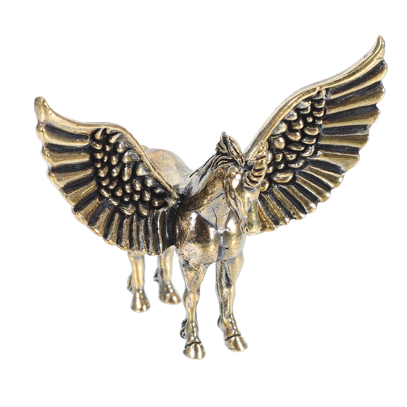 

Mini Brass Unicorn Sculpture for Tabletop Decoration Figures Miniature Office