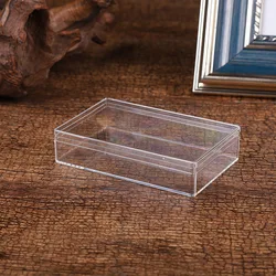 Mini Small Rectangular Box Transparent PS Plastic Specimen Candy Jewelry Manicure Crystal Mud Packaging Box Organizer With Cover