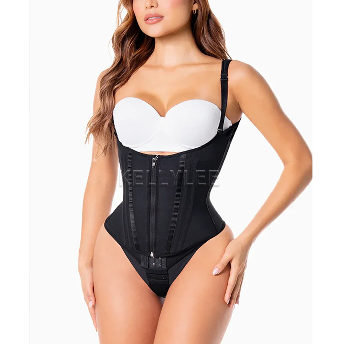 Women's Elastic Triangle Shapewear Ladies Modeling Shaped Up Seamless Jumpsuits Open Chest Tummy Control Body Shaper Underwear