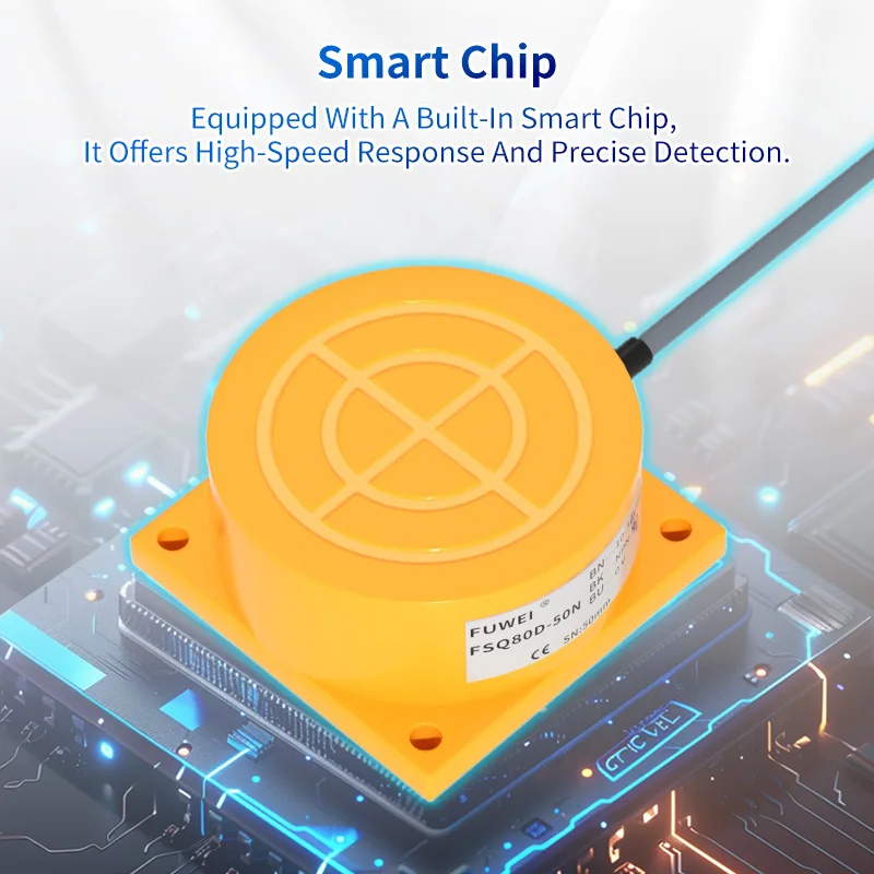 

Proximity Switch Sensor FSQ80D-50 Non Buried Inductive Metal Induction Kart Running Circle Counting Electric eye Square Shape