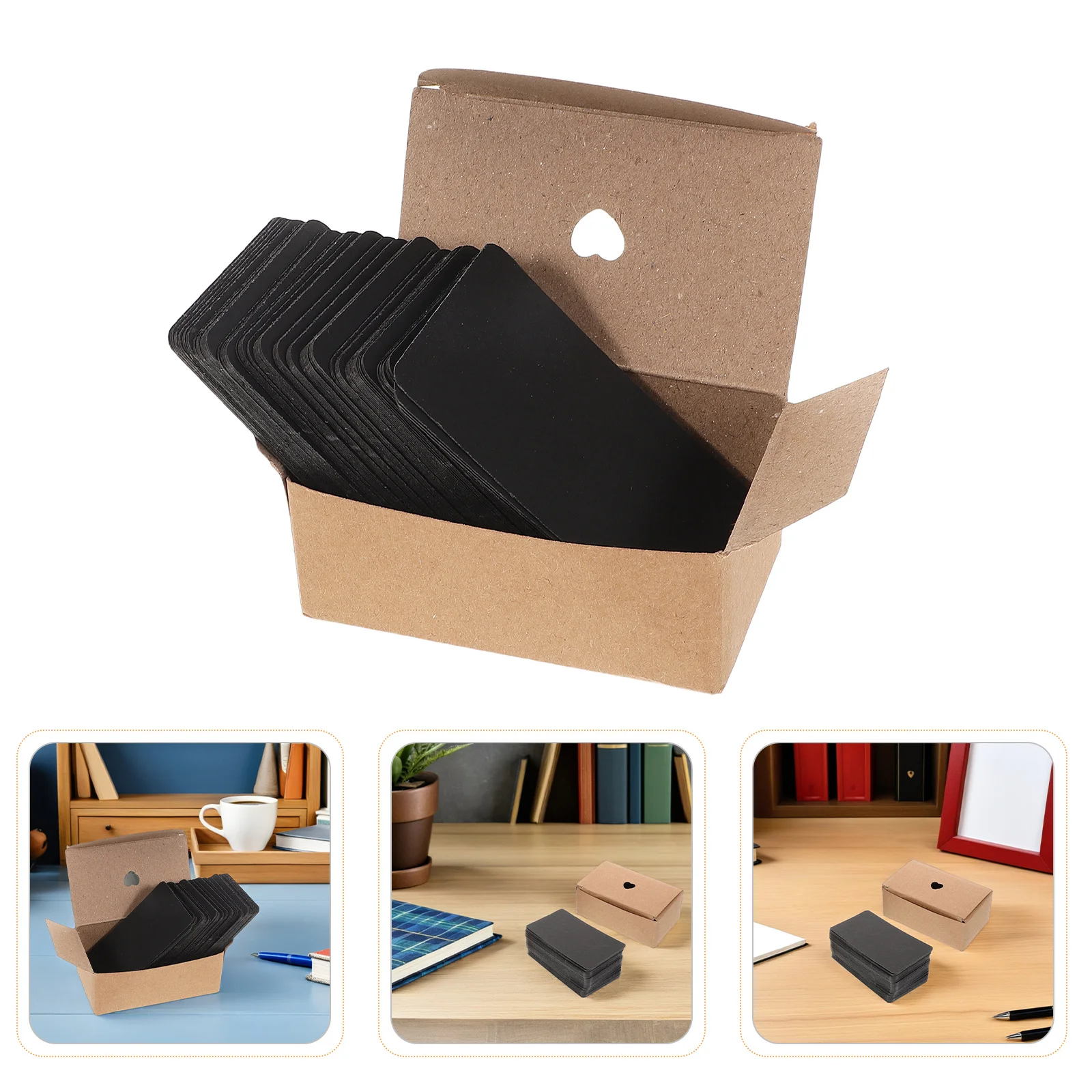 200 قطعة بطاقات سوداء فارغة ملاحظة بطاقات مزدوجة الوجهين للكتابة جيب المفردات البطاقات التعليمية لدعوات مراجعة الدراسة #1