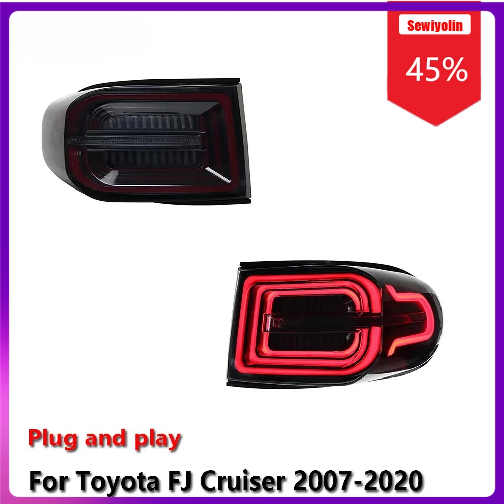 

Sewiyolin Автомобильные светодиодные фонари в сборе для Toyota FJ Cruiser 2007-2020 Авто противотуманные DRL Тормозной указатель поворота Plug And Play