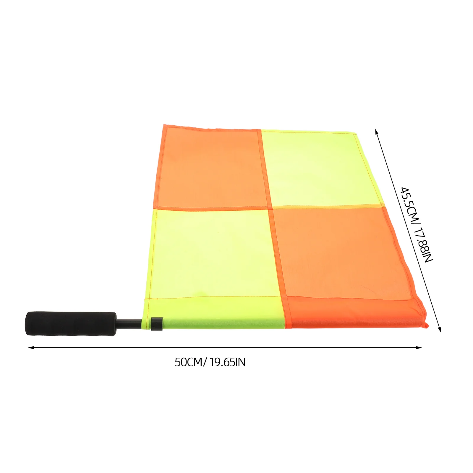 ธงผู้ตัดสินฟุตบอล 2 ชิ้น ธงผู้ช่วยผู้ตัดสินฟุตบอล น้ำหนักเบา อุปกรณ์ส่งสัญญาณสำหรับการแข่งขันกีฬา ธงมือสำหรับการตัดสินฟุตบอล