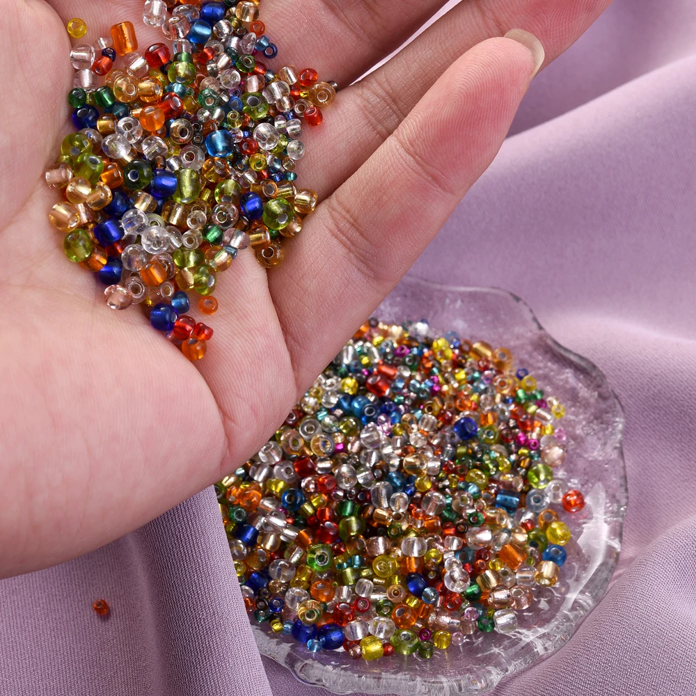 1000/500/200Pcs 4/3/2mm Glass Transparent Seed Bead Spacing Beads For Hand-Beading Diy Jewelry Accessories Bracelet Necklace 썸네일 2