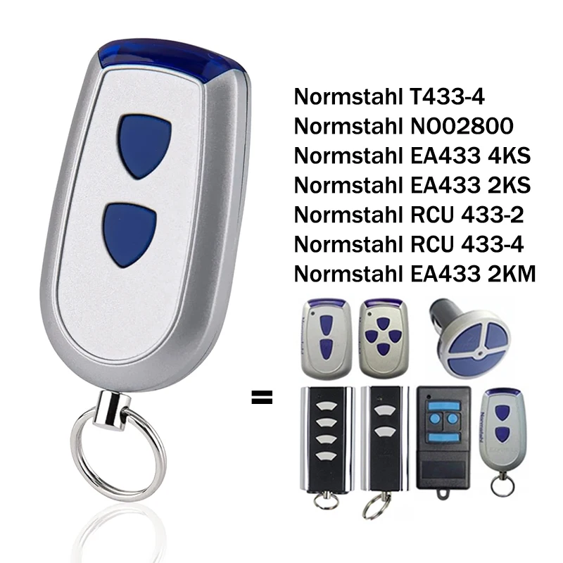 

Newest NORMSTAHL CRAWFORD T433-4 RCU 433-2 433-4 EA 433 2KS 4KS EA433 2KM Micro N002800 Garage Door Remote Control 433.92MHz