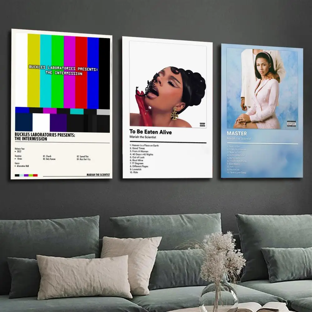 Singer M-Mariah The Scientist Poster Modern  Wall Art Aesthetic Minimalist Bedroom Decor Cafe Home Gift