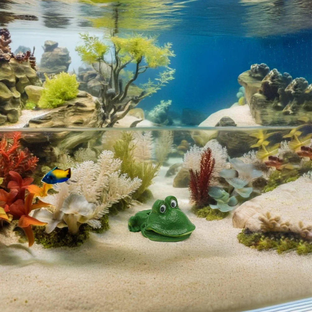 

Frog Bubble Stone Aquarium Oxygen Diffuser Unique Design Fish Tank Decoration Enhances Oxygen Levels Resin Rocks